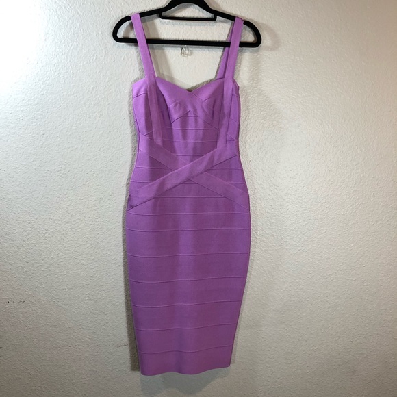 BCBGMaxAzria Dresses & Skirts - BCBG MaxAzria Lavender Bandage Dress (M)
